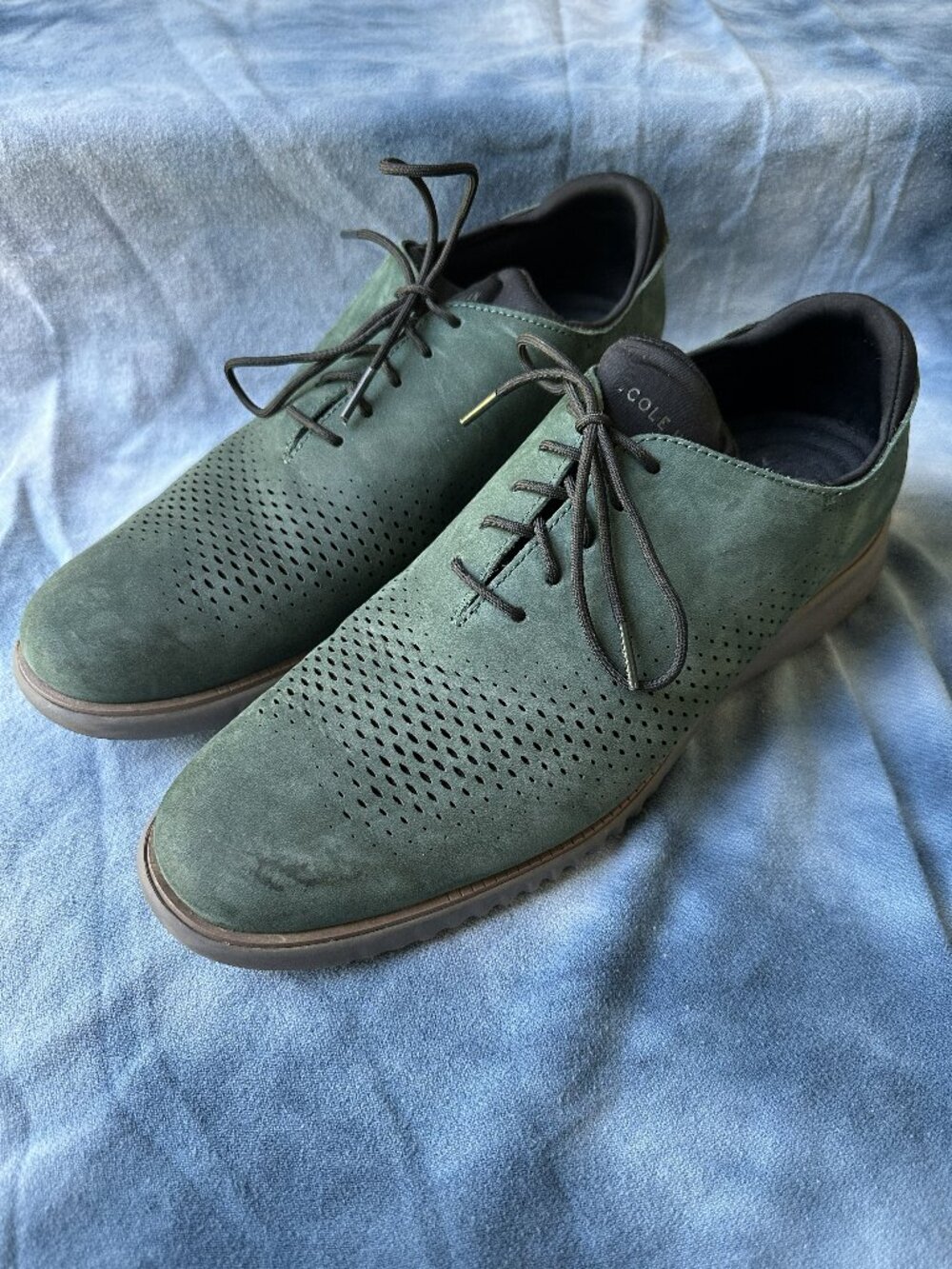 Cole Haan ZeroGrand Green Oxford Shoes Men's Size 10.5